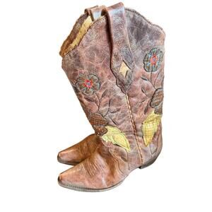 Corral Women's Daisy Overlay Cowgirl Boot Snip Toe - size US 7